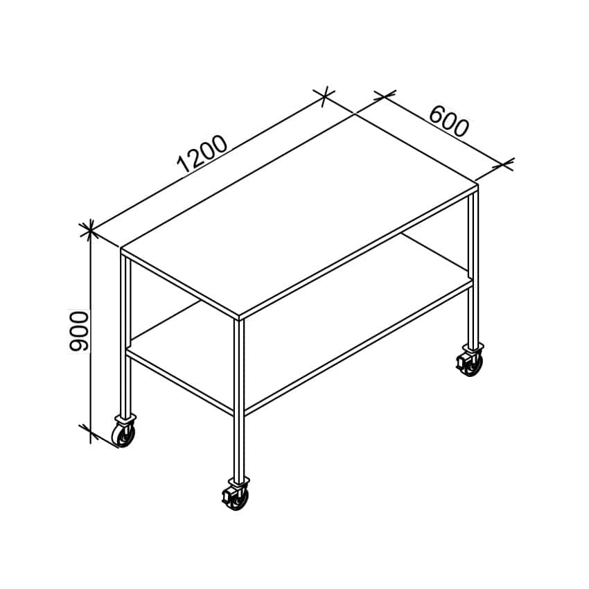 Stainless Steel Trolley – Heavy-Duty 2-Tier Cart | Durable & Reliable