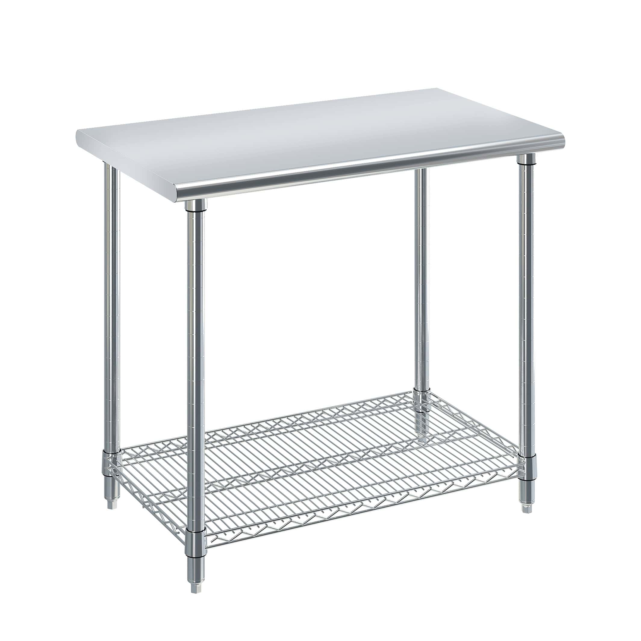 WCS 2-Tier Stainless Steel Work Table Rack