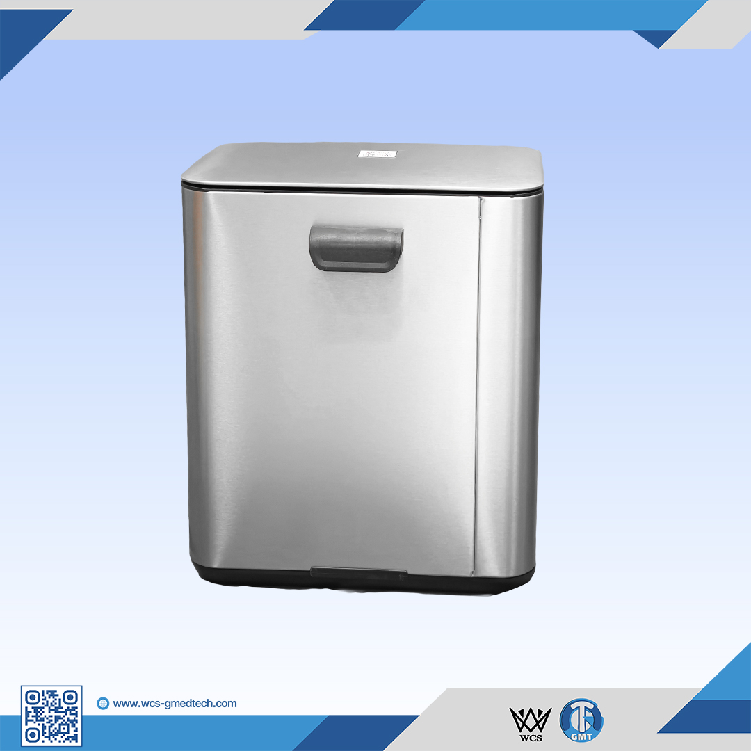 Commercial stainless steel ice maker for medical and healthcare facilities.