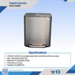 WCS-G009 20L Stainless Steel Pedal Trash Can | Gunmetal
