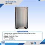 WCS-G010 30L Stainless Steel Pedal Trash Can | Gunmetal