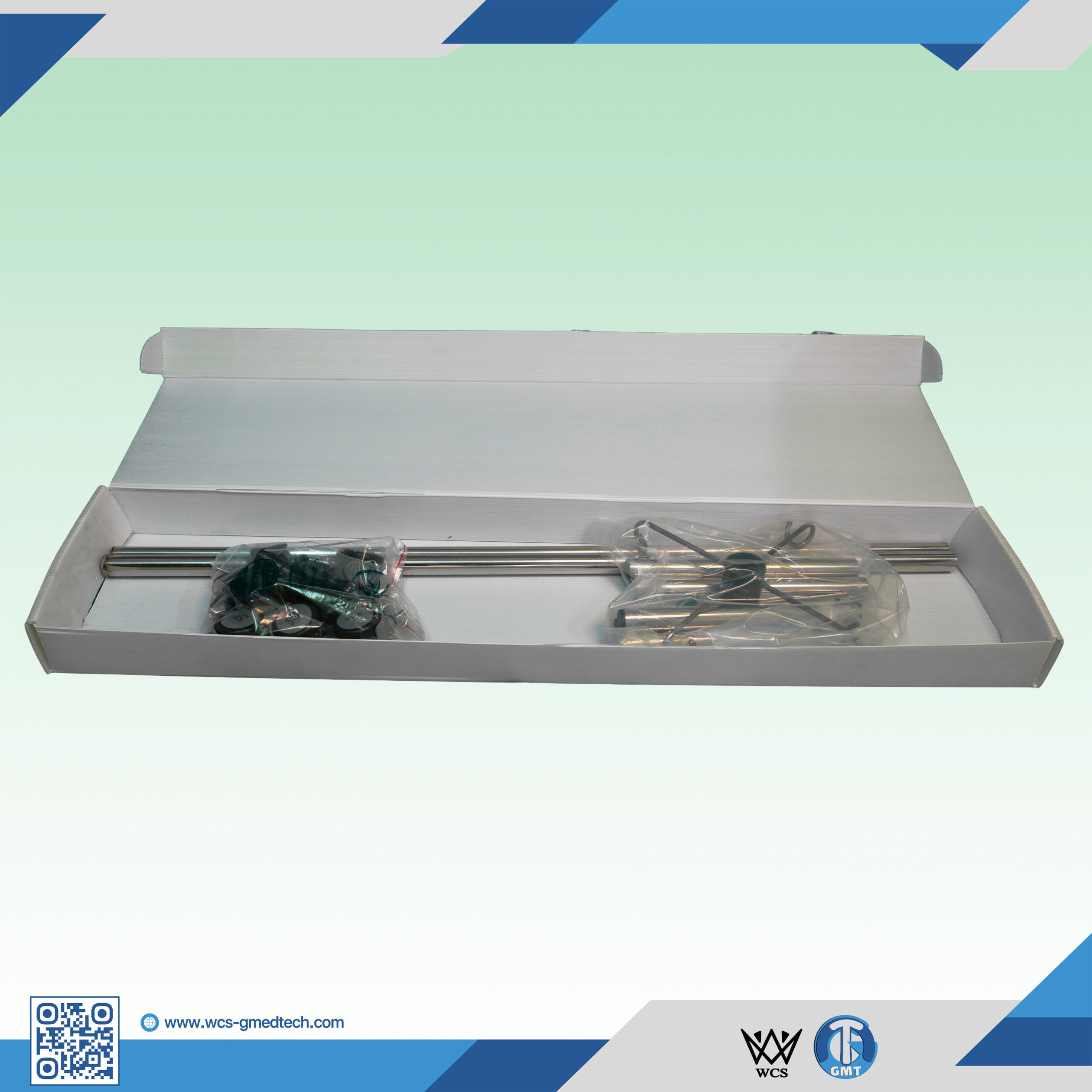 WCS-TR019 I.V Stand Regular featuring a stainless steel frame, four top hooks, and a penta base with five castors for clinical mobility