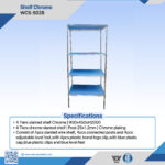 WCS-S028 4-Tier Chrome Slanted Wire Shelf | 900x450xH2000