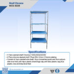 WCS-S029 4-Tier Chrome Slanted Wire Shelf