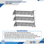 WCS-S044 3-Tier Chrome Wall Rack | Medical Storage
