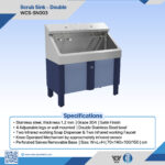 WCS-SN003 Double Scrub Sink | 304 Stainless Steel Medical