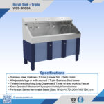 WCS-SN004 Triple Scrub Sink | Touchless Surgical Prep Station