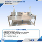 WCS-SN005 304 Stainless Steel Sink Table 60x100cm
