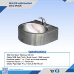 WCS-SN006 Wall-Mounted Stainless Steel Sink w/ IR Sensor Faucet