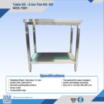 WCS-T001 304 Stainless Steel 2-Tier Table 60x90x90cm