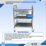 WCS-TR041 Stainless Steel 2-Layer Medical Trolley