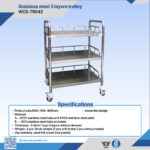WCS-TR042 Stainless Steel 3-Layer Trolley