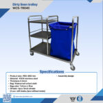WCS-TR045 Dirty Linen Trolley | 304 Stainless Steel Medical Cart