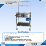 WCS-TR047 Infusion Stainless Steel Trolley | Medical Cart