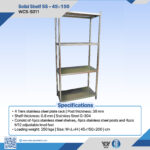 WCS-S011 4-Tier Solid Stainless Steel Shelf 45×150