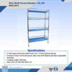 WCS-S017 4-Tier Chrome Wire Shelf Basket 45x90cm