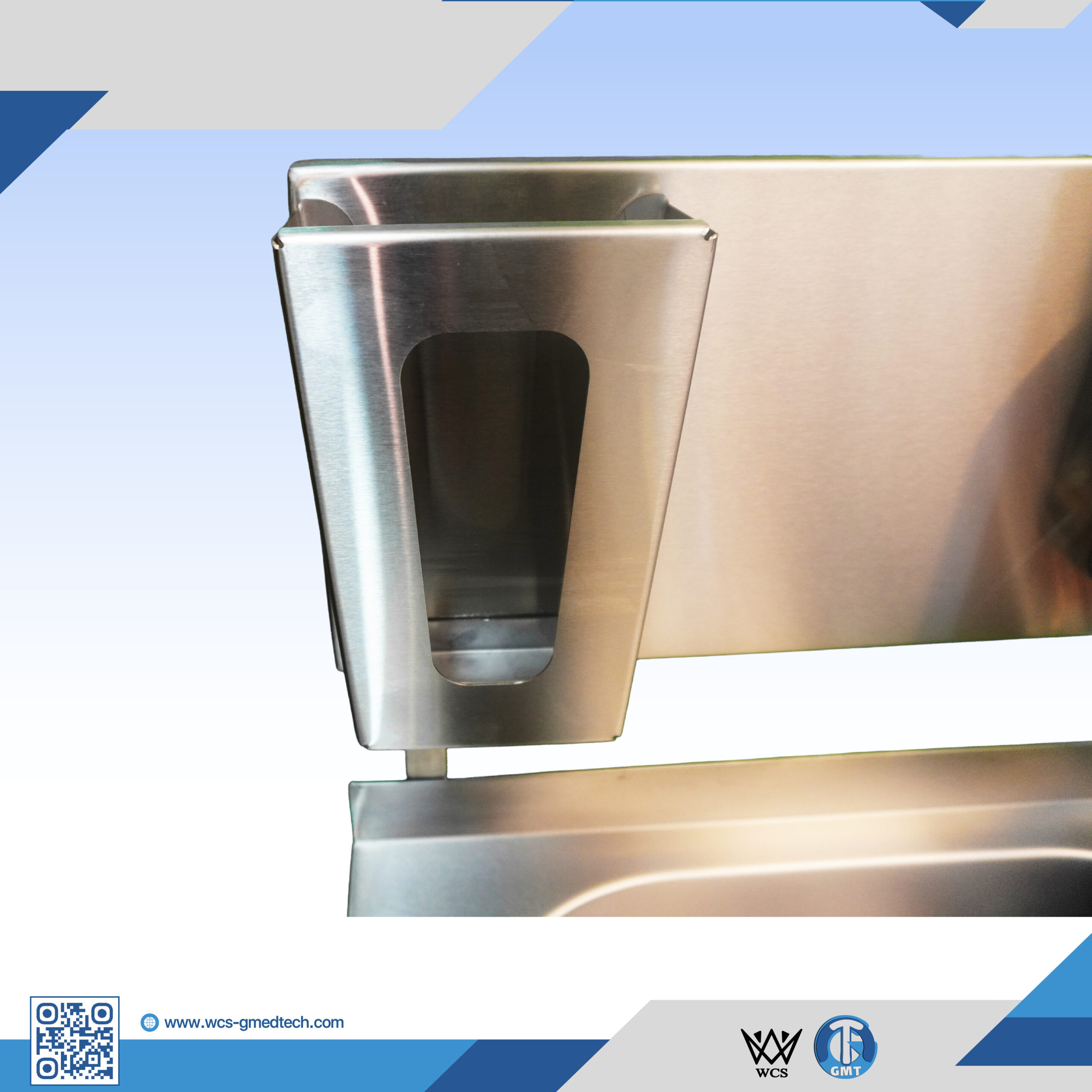 WCS-SN010 portable stainless steel sink with IR sensor faucet, dual 10L water bottles, and mobility wheels