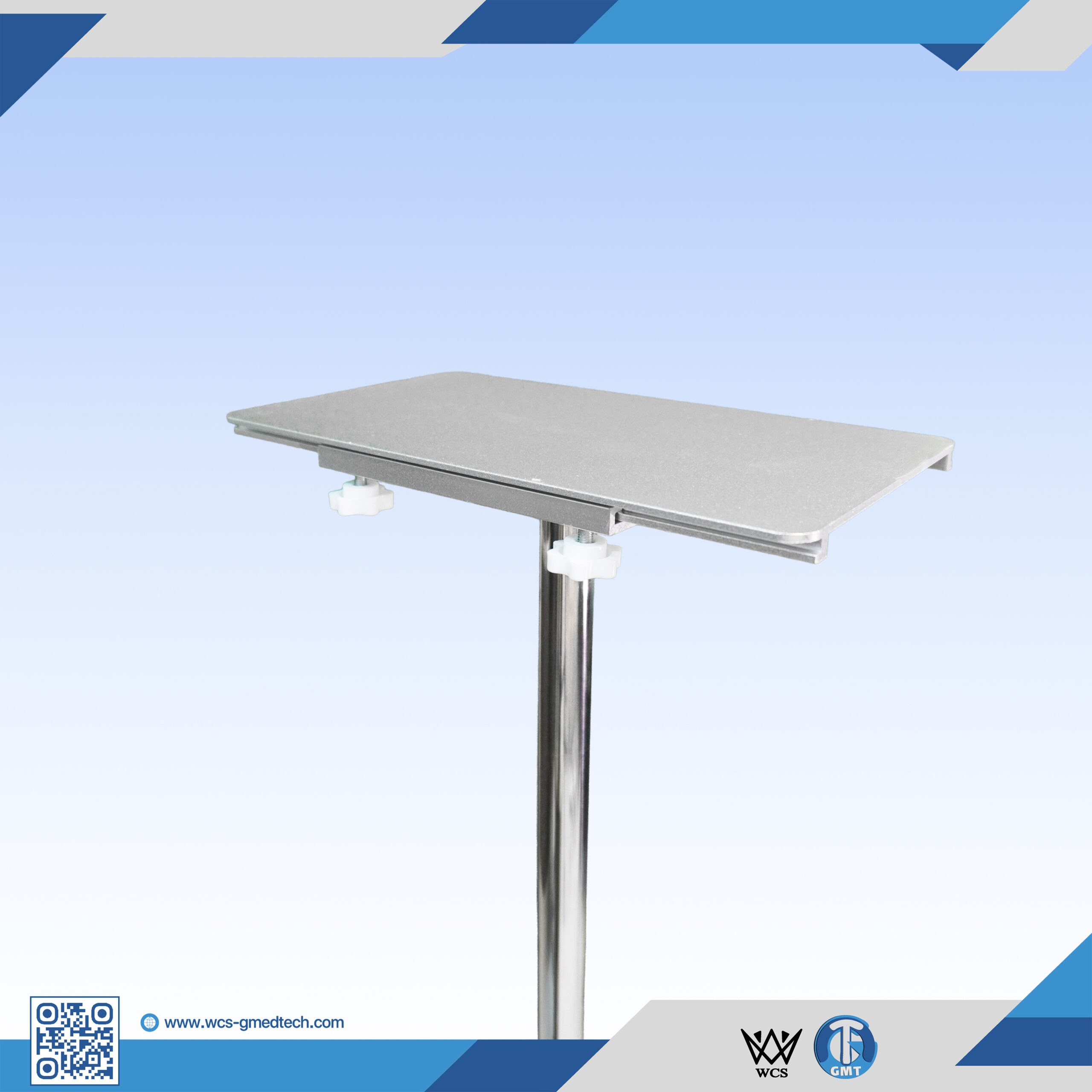 WCS-TR066 Heavy Duty V6 Stainless Steel I.V Stand with 4 hooks, PVC handle, and penta base with 5 castors