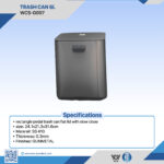 WCS-G007 6L Pedal Trash Can | Gunmetal SS 410